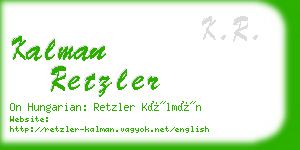 kalman retzler business card